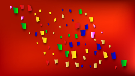 Festival Confetti Background. Many Falling Festival Confetti for Your Design.
Invitation Card, Poster, Flyer. Holiday Decoration Isolated Elements on Background. Festive Vector Illustration.のイラスト素材
