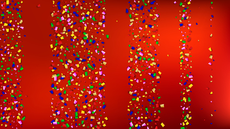 Carnival Confetti Background. 
Holiday Decoration Isolated Elements on Background. Many Falling Carnival Confetti for Your Design. Carnival Vector Illustration. Invitation Card, Poster, Flyer.のイラスト素材