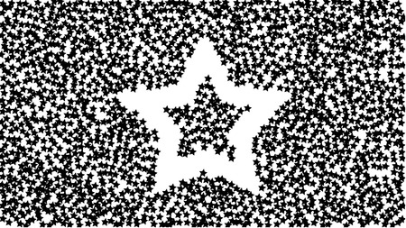 Invitation Background. Banner, Greeting Card, Christmas and New Year card,  Postcard, Packaging,Textile Print. Abstract Background with Many Random Falling Golden Stars Confetti .のイラスト素材