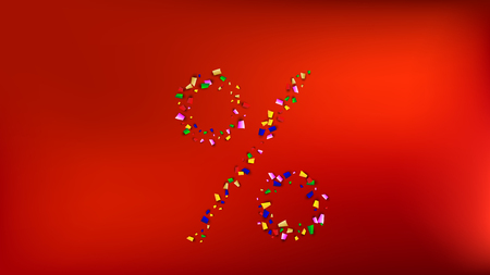 Carnival Confetti Background. 
 Many Falling Carnival Confetti for Your Design. Carnival Vector Illustration. Invitation Card, Poster, Flyer. Holiday Decoration Isolated Elements on Background.のイラスト素材