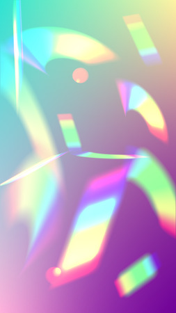 Holographic Light Glitch Effect. Iridescent Background. 
Vector Rainbow Gradient with Sunshine...