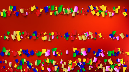 Carnival Confetti Background. 
 Many Falling Carnival Confetti for Your Design. Carnival Vector Illustration. Invitation Card, Poster, Flyer. Holiday Decoration Isolated Elements on Background.のイラスト素材