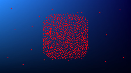 USA Independence Day. Colours of American Flag. . Abstract Background with Many Random Falling Stars...