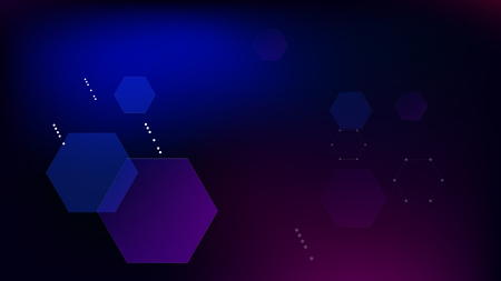 Blockchain Technology Background. Blockchain Vector Concept Illustration. Bussines Concept Banner. Blue Digital Pattern. Vector  Technology Blockchain Background.のイラスト素材