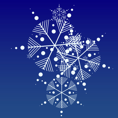 Beautiful Christmas Background with Falling Snowflakes. Element of Design with Snow for a Postcard, Invitation Card, Banner, Flyer. Vector Falling Snowflakes on a Blue Background


のイラスト素材