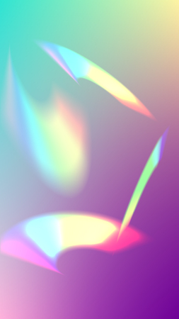 Vector Rainbow Gradient with Sunshine Glare.  Iridescent Background. Holographic Light Glitch...