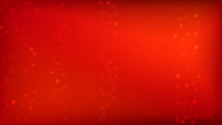 Beautiful Red Christmas Background with Falling Snowflakes. Element of Design with Snow for a Postcard, Invitation Card, Banner, Flyer. Vector Falling Snowflakes on a Red Background.のイラスト素材