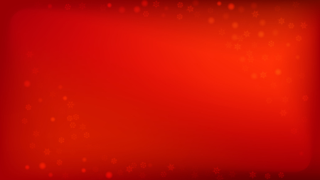 Beautiful Red Christmas Background with Falling Snowflakes. Element of Design with Snow for a Postcard, Invitation Card, Banner, Flyer. Vector Falling Snowflakes on a Red Background.のイラスト素材