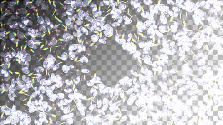 Bright Background. Vector Crystal Effect. Wedding White Element. Abstract Geometric Concept. Blue Bright Background. Grey Poster. Realistic Light Wallpaper.のイラスト素材