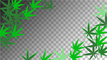Hemp Design. Hemp Design. Transparent Herbal Wallpaper.  Grass Organic Texture. Yellow Marijuana Illustration.  Abstract  Hemp Design. Green Agronomy Silhouette.のイラスト素材