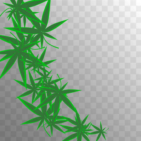 Organic Production. Ganja Texture. White Hemp Illustration.  Abstract  Grass Herbal Pattern. Yellow Medicinal Production.  Organic Production. Green Agriculture Background.のイラスト素材