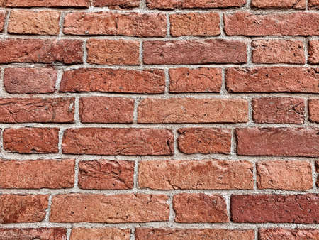 Red brick texture wall. Horizontal background