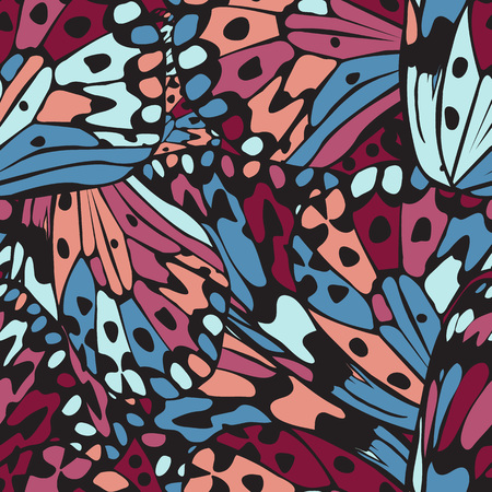 Vector seamless pattern with a wing of a butterfly.のイラスト素材