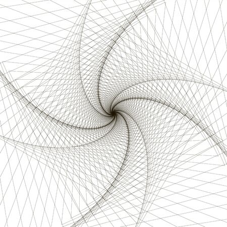 Abstract line swirl in white