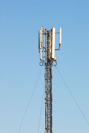 GSM transmitting antenna against blue sky