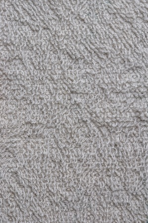 Closeup of white terry material texture 