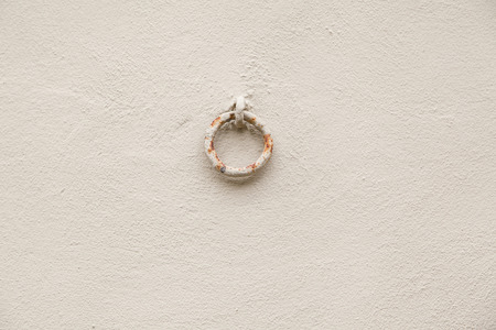 Old iron ring in the wallの写真素材
