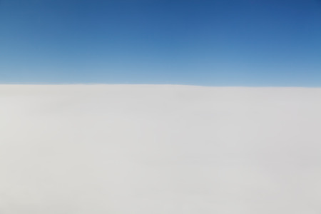 Aerial view of milky white cloudsの写真素材