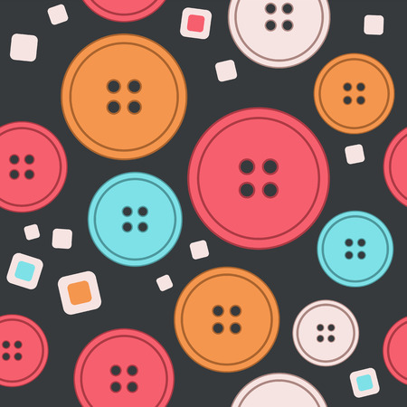 Vector seamless pattern of buttons  Sew  Backgroundのイラスト素材