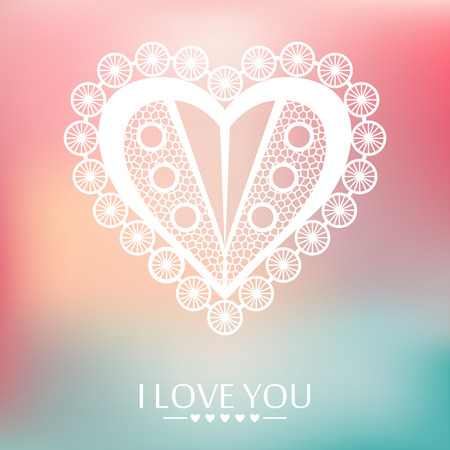 Wedding invitation with heart on pink backgroundのイラスト素材