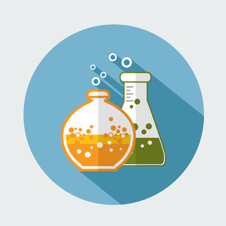 Web Design Chemistry process  Vector illustration  Experiment Scienceのイラスト素材