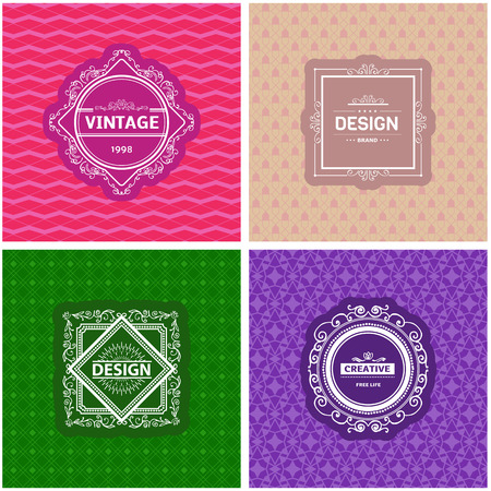 Monogram  luxury template with flourishes calligraphic elegant ornament background. Luxury elegant design for cafe, restaurant, boutique, hotel, shop, store, heraldic, jewelry, fashionのイラスト素材