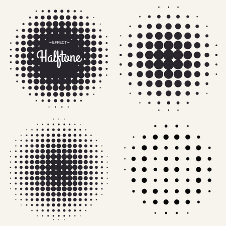 Grunge halftone drawing textures background setのイラスト素材