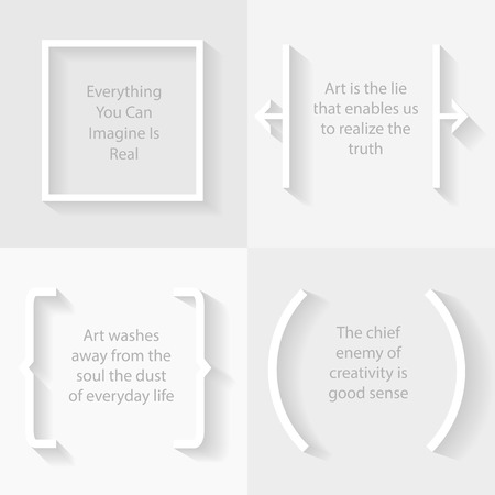 Citations, word and brackets on white background. Motivation and trainingのイラスト素材