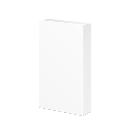 Realistic White Package Box. Packaging Product. Vector illustration.のイラスト素材