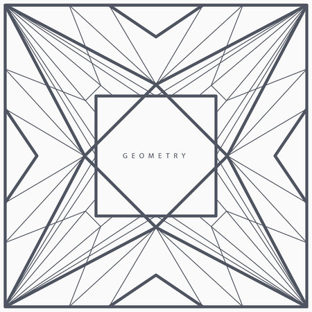 Vector template square collection of photo frames. Set line design elements. Collage geometric shapesのイラスト素材