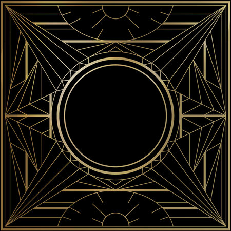 Geometric template vector frames. Shapes of retro style. Line design. You can use it for invitation of posters, flyers, party, advertising. Collage collection of gold shapes.のイラスト素材