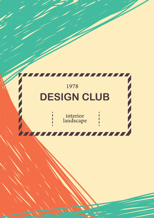 creative greeting cards template. Retro style background.のイラスト素材