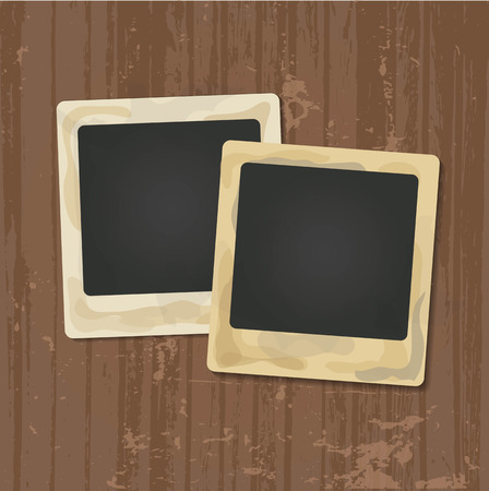 Photo frame Album template for kid, baby, family or memories. Scrapbook concept, vector illustration.のイラスト素材