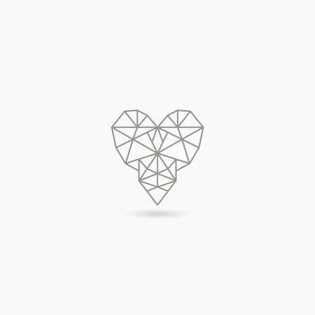 Simple linear heartのイラスト素材