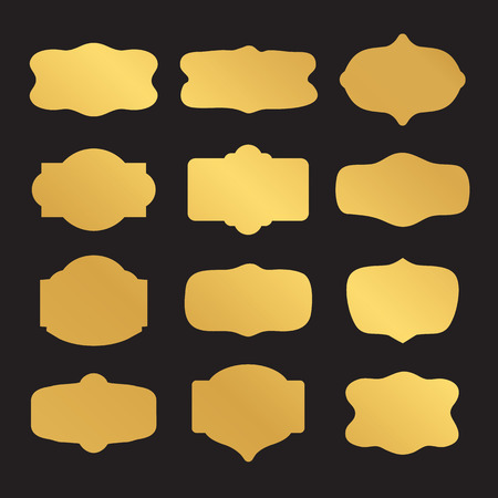 Set of sticker templateのイラスト素材