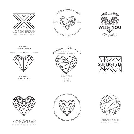 Vector geometric logosのイラスト素材