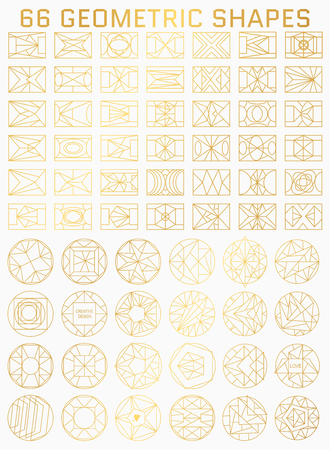 Geometric line shapes.のイラスト素材