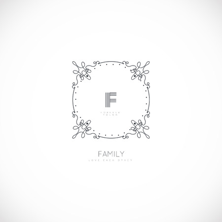 Luxury monogram logoのイラスト素材