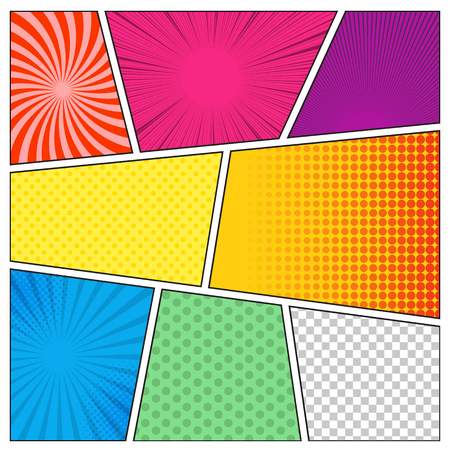 Comics background with different beautiful bright colors. Super vector illustration.のイラスト素材
