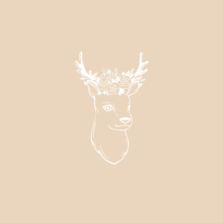 Vector logo template. Modern illustration for design elements, postcard, bannersのイラスト素材