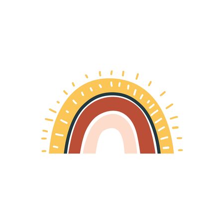 Set of baby rainbowsのイラスト素材