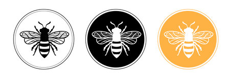Honey Bee vector design templete. Vintage bee for , label, sublimation, sticker.