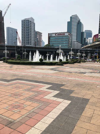 Bangkok, Thailand - February 9, 2020: view of the street in Bangkok in Thailand through the eyes of a touristのeditorial素材