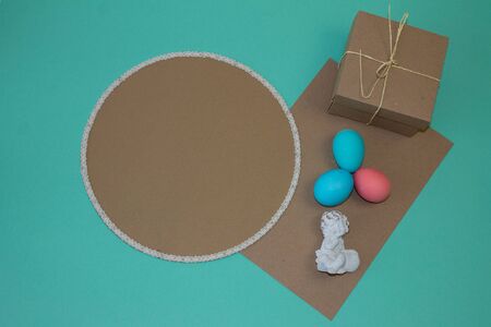 Holiday card for Easter, template, banner, copy Spaceの写真素材