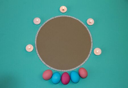 Holiday card for Easter, template, banner, copy Spaceの写真素材