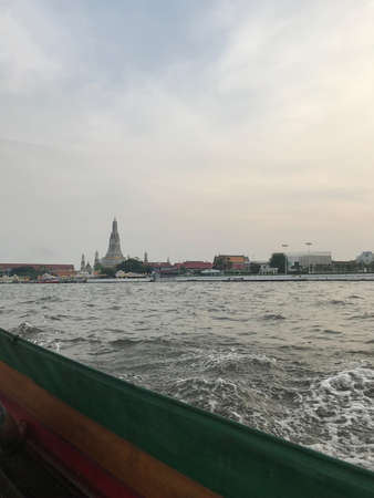 Bangkok, Thailand - February 9, 2020: view from the Chao Phraya River on the city through the eyes of a touristのeditorial素材