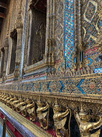 Bangkok, Thailand - February 10, 2020: Grand Palace, the royal palace and temple complex in Bangkok, Thailand, many touristsのeditorial素材