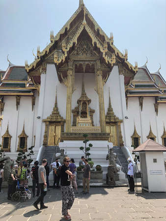 Bangkok, Thailand - February 10, 2020: Grand Palace, the royal palace and temple complex in Bangkok, Thailand, many touristsのeditorial素材