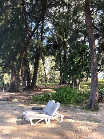 Bang Tao Beach on the ocean in Thailandの写真素材