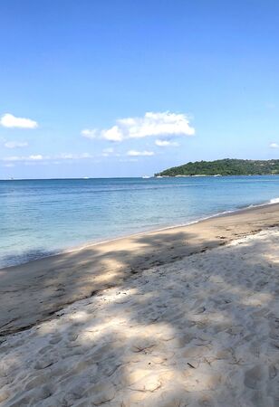 Bang Tao Beach on the ocean in Thailandの写真素材